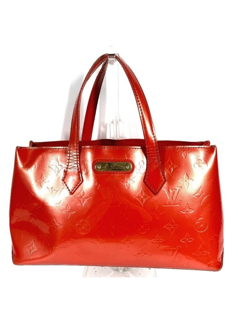 Louis Vuitton Tote Bag Wilshire PM Monogram Vernis Canvas Orange